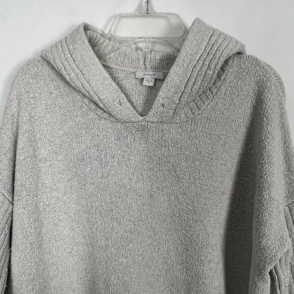 Pure Jill Wool Blend Hooded Pullover Knit Oversized Sweater Size XS - Picture 3 of 10